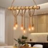 Light Brown LED Kitchen Island Pendant