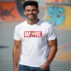 Men's White Marvel Ironman Graphic Printed T-shirt