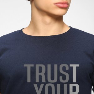 Men's Blue Trust Your Ability Typography T-shirt - Image 3