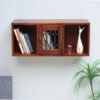Wooden Wall Shelve One Door - Maple Finish