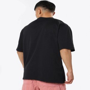 Men's Black Yup It Will Be Ok Typography Oversized T-shirt - Image 3